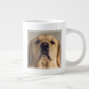 Golden Retriever Balancing Treat on Nose Large Coffee Mug