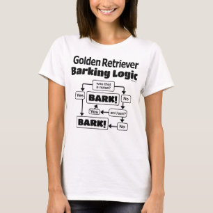 Golden Retriever Barking Logic T-Shirt