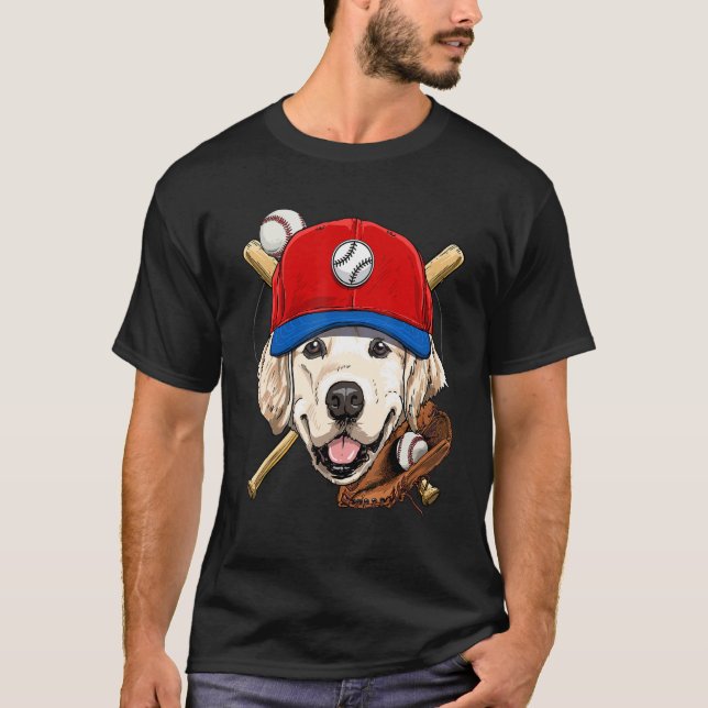 Golden Retriever Baseball Player Coaches Catcher D T-Shirt (Front)