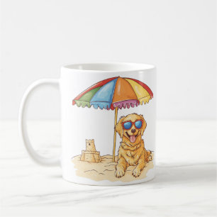 Golden Retriever Beach Dog Coffee Mug