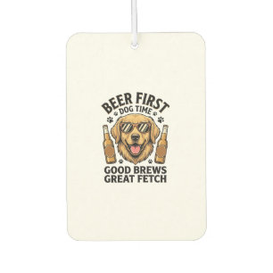 Golden Retriever Beer Shirt Funny Dog Lover Vintag Air Freshener