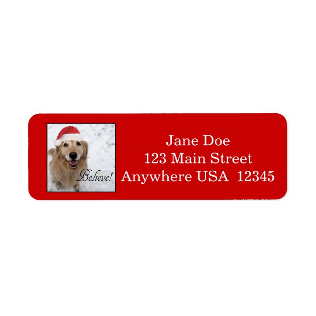 Golden Retriever Believe Christmas (Devant)