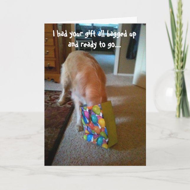 Golden Retriever Birthday Card (Front)