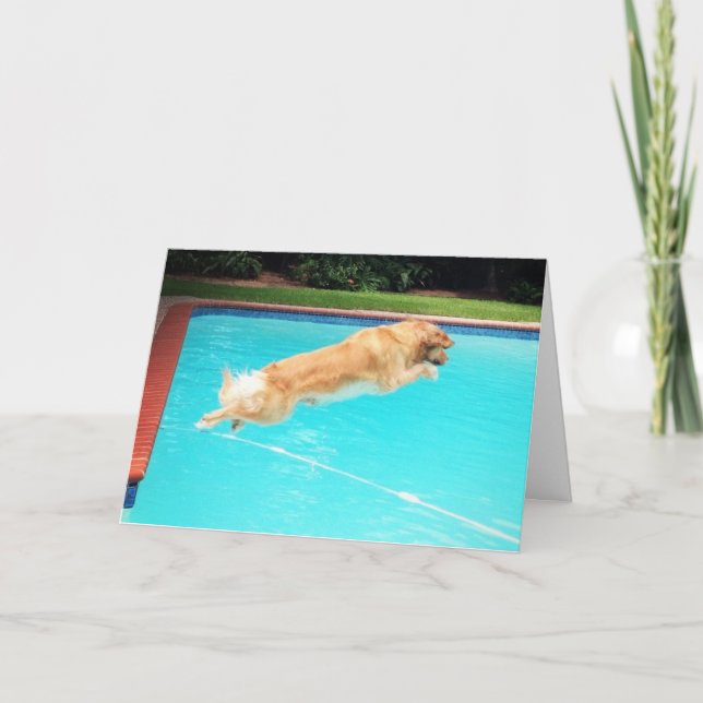 Golden Retriever Birthday Card (Front)