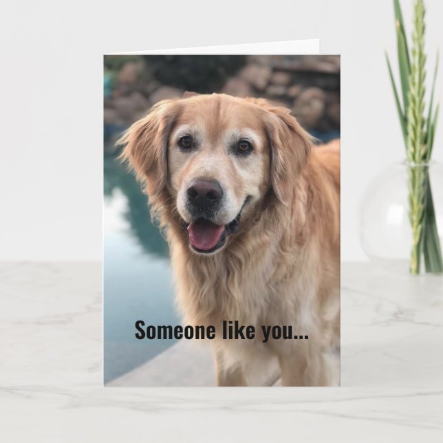 Golden Retriever Birthday Card (Front)