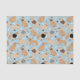 Golden Retriever Bones and Paws Tissue Paper