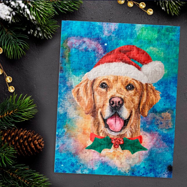 Golden Retriever Breed Dog Christmas Jigsaw Puzzle (Creator Uploaded)