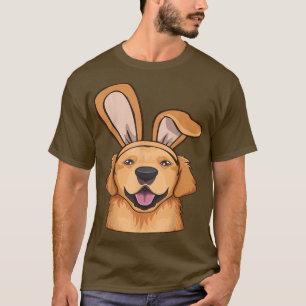Golden Retriever Bunny Ears Easter Day Dog Puppy B T-Shirt