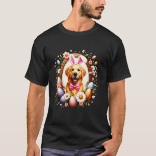 Golden Retriever Bunny Ears Easter Dog Lover Egg H T-Shirt