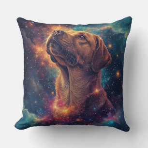 Golden Retriever by Whimsical Cosmos Throw Pillow