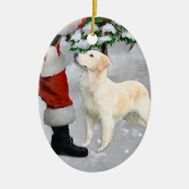 Golden Retriever Cadeaux de Noël Ornement (Devant)