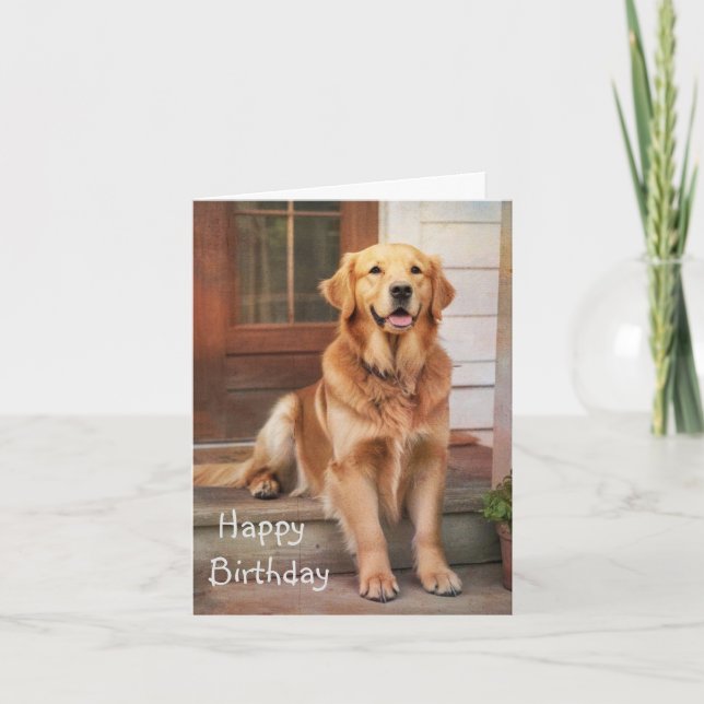 Golden Retriever Card (Front)