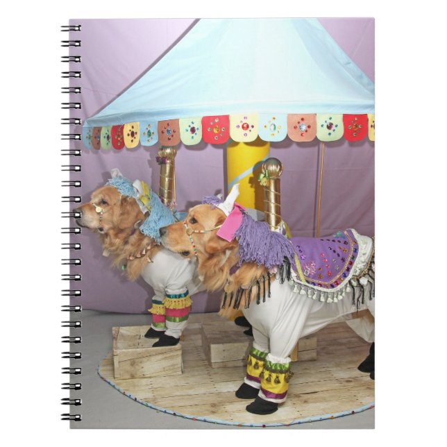 Golden Retriever Carousel Notebook (Front)