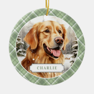 Golden Retriever Ceramic Circle Ornament