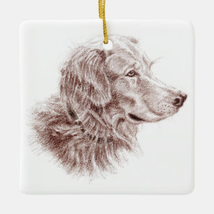 Golden Retriever Ceramic Ornament