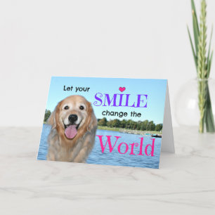 Golden Retriever Change the World Card