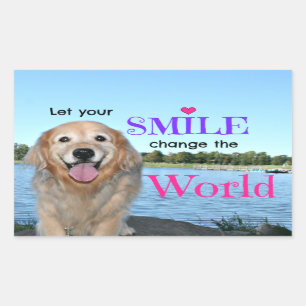 Golden Retriever Change the World Sticker