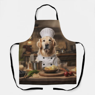 Golden Retriever Chef Cooking Apron