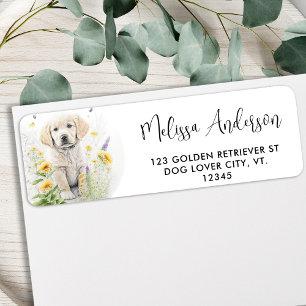 Golden Retriever Chien Chien Chien Chien Floral Ad
