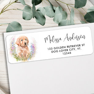 Golden Retriever Chien Floral Chiot Adresse de ret