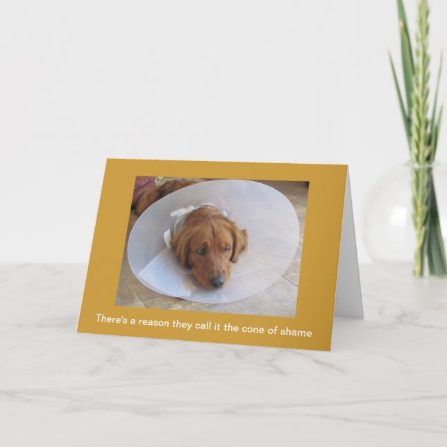 Golden Retriever Chien Obtenez Bonne Carte De Voeu (Devant)