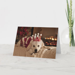 Golden Retriever Christmas and New Year Card