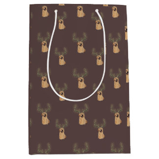 Golden Retriever Christmas Antler Cadeau sac