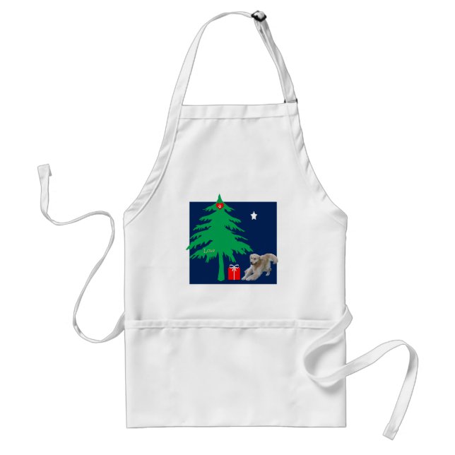 Golden Retriever Christmas Apron "Love" (Front)
