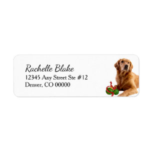 Golden Retriever Christmas Bulles Retourner l'adre