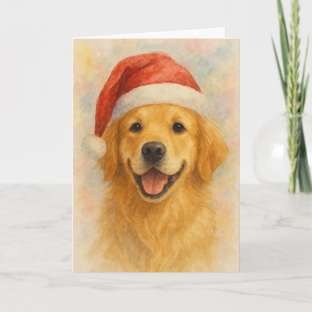 Golden Retriever Christmas Card (Front)