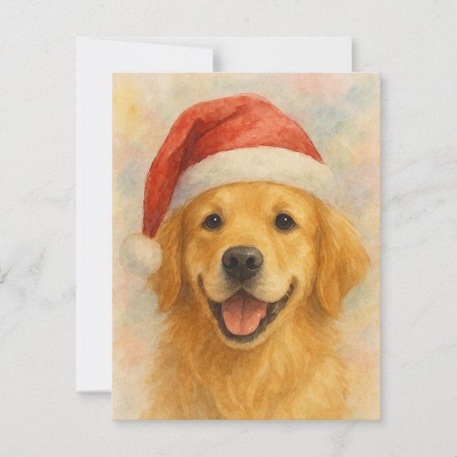 Golden Retriever Christmas Card (Front)