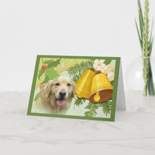 Golden Retriever  Christmas Card Bells