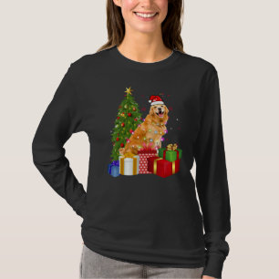 Golden Retriever Christmas Dog With Santa Hat Chri T-Shirt