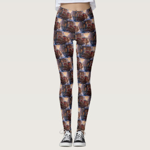 Golden Retriever Christmas Festive Season  Leggings