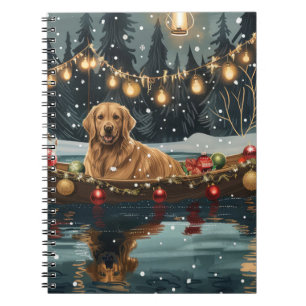 Golden Retriever Christmas Festive Voyage Notebook