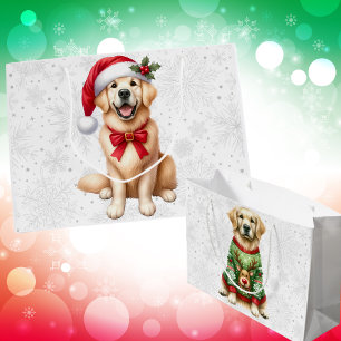 Golden Retriever Christmas Gift Bag