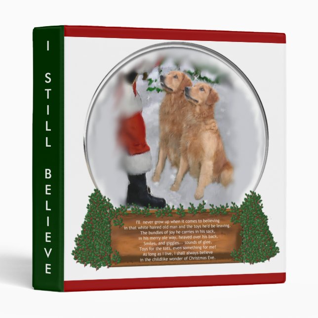 Golden Retriever Christmas Gifts Binder (Front/Spine)