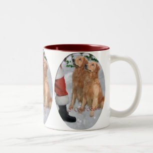 Golden Retriever Christmas Gifts Two-Tone Coffee Mug