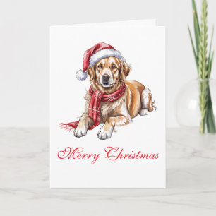 Golden Retriever Christmas Greeting Card