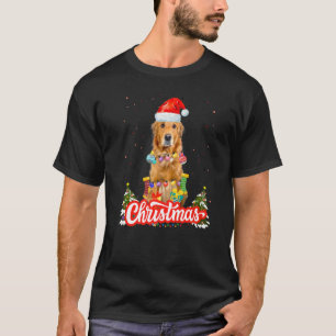 Golden Retriever Christmas Idea For Kids & Santa H T-Shirt