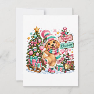 Golden Retriever Christmas Invitation
