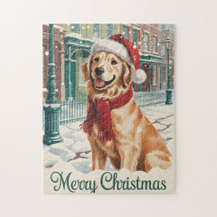 Golden Retriever Christmas Jigsaw Puzzle
