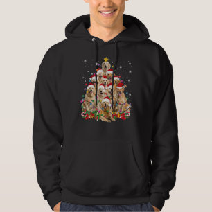 Golden Retriever Christmas Lights Tree Hoodie