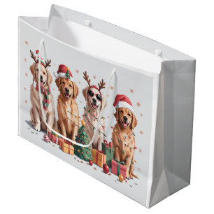 Golden Retriever Christmas Lover Dog Mom Xmas Large Gift Bag