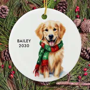 Golden Retriever Christmas Ornament