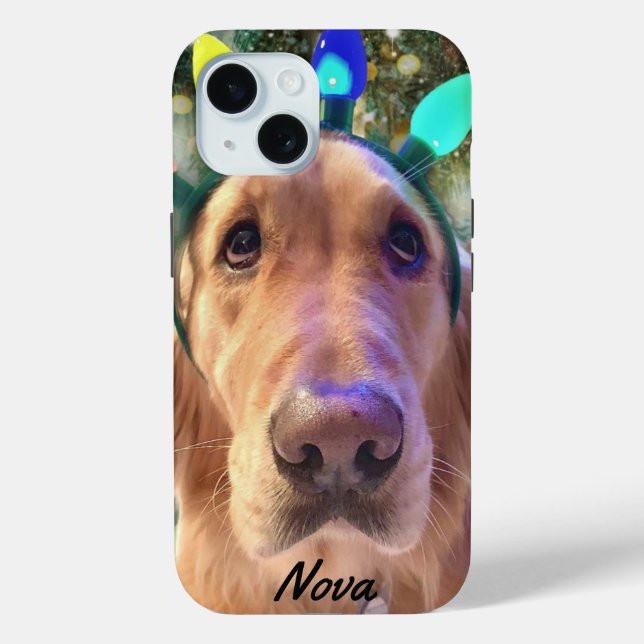Golden Retriever Christmas Phone Case (Back)