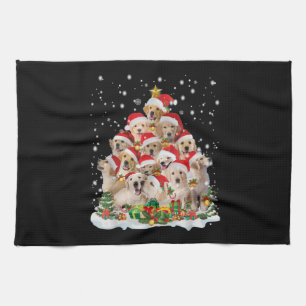 Golden Retriever Christmas Premium Kitchen Towel