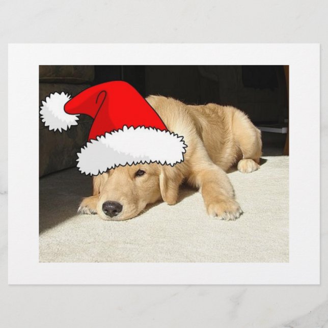 Golden Retriever Christmas Puppy Flyer (Front)
