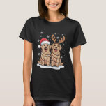 Golden Retriever Christmas Santa Hat Reindeer Ligh T-Shirt<br><div class="desc">Golden Retriever Christmas Santa Hat Reindeer Lights Pajama</div>