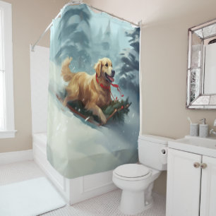 Golden Retriever Christmas snow winter